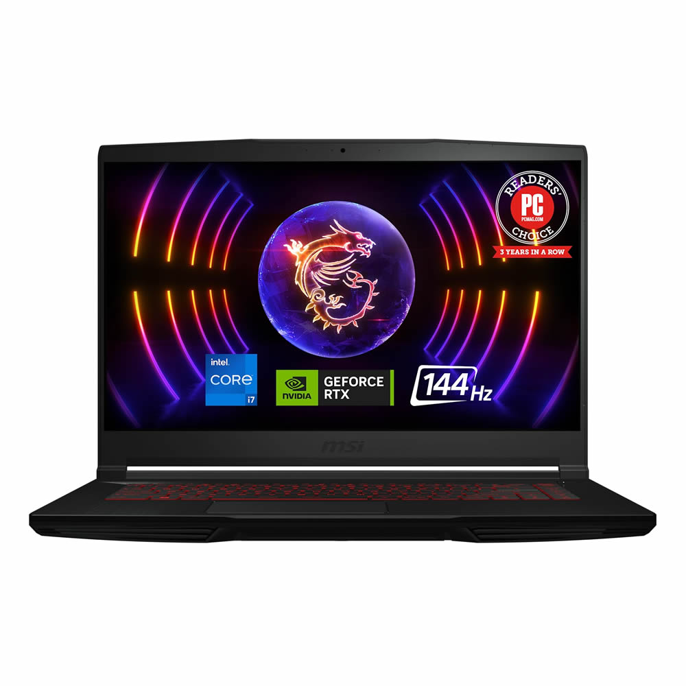 MSI Thin GF63 | 15.6" 144Hz Gaming Laptop | 12th Gen Intel Core i7 | 16GB DDR4 | 512GB NVMe SSD | NVIDIA GeForce RTX 4050